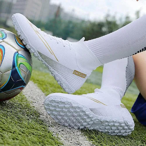 Miniatura 7 de MEILIN Zapatos de fútbol para niños grandes y niñas, ligeros, duraderos, antideslizantes, para uso al aire libre