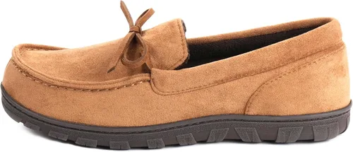 Miniatura 3 de Pantuflas tipo mocasín de microgamuza para hombre, para interiores y exteriores, con espuma viscoelástica cómoda