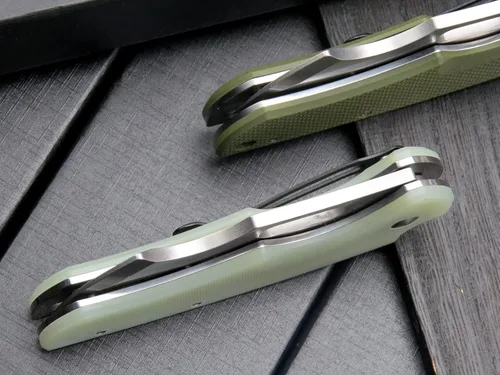 Miniatura 7 de Eafengrow Navajas de bolsillo D2 y mango G10, cuchillo plegable para acampar, mini cuchillo de bolsillo para exteriores, herramienta de Jade