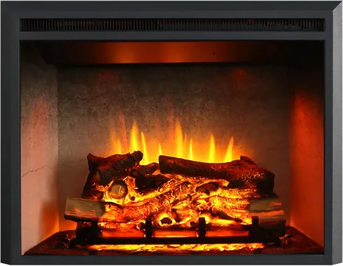 Miniatura 9 de RICHFLAME Gavin 23 Pulgadas Chimenea Eléctrica de Inserción con Tronco y Altavoz, Diseñada para Montaje en Pared, Apertura para Quema de Madera