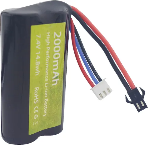 Miniatura 8 de Batería de iones de litio de 7.4 V 2000 mAh con enchufe SM-2P con cargador 2 en 1 para skytech H101 H103 H105 RC barco y MN D90/91, MN 99/99s RC Car