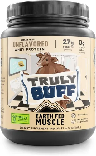 Miniatura 13 de Earth Fed Muscle Power Couple Mantequilla de Maní Chocolate Aislado de Proteína de Suero Verdaderamente Alimentado con Pasto - Certificado NSF. Sin