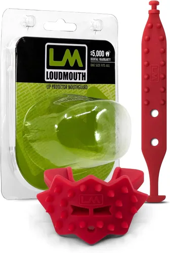 Miniatura 7 de Loudmouth - Protector bucal de fútbol, boquilla de fútbol 3D SpikeSurge con correa, se adapta a adultos y jóvenes, accesorios de fútbol