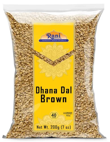 Rani Dhana Dal (semillas de cilantro tostado) marrón, 7 onzas (200 gm) ~ Todo natural | Vegano | Sin colores | Apto para gluten | Sin OMG | Origen