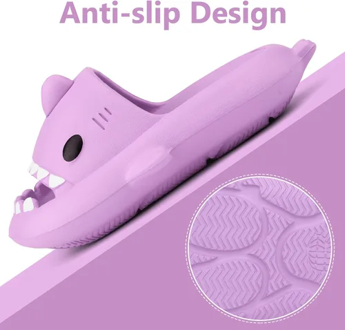 Miniatura 4 de Sandalias de baño con diseño de tiburón para niños y niñas Sandalias de ducha para niños y niñas Sandalias de playa y piscina Secado rápido