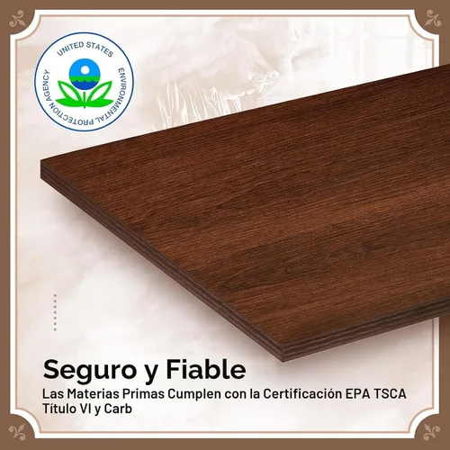 Miniatura 7 de Rolanstar - Mesa auxiliar, mesa de centro con cajones y compartimento oculto, mesa central retro con tablero de elevación de madera, para sala