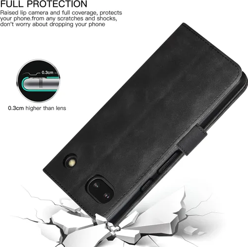 Miniatura 7 de Funda tipo cartera con tapa para Google Pixel 6a, [piel sintética + parachoques de TPU] [3 ranuras para tarjetas] [función de soporte]