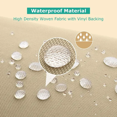 Miniatura 3 de SunPatio Funda para hoguera, resistente al agua, redonda, para mesa de fuego de patio, con cordón ajustable, redonda de 45 pulgadas de profundidad x