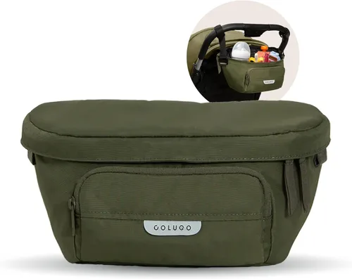 Colugo Organizador de cochecito On-The-Go con cremallera, organizador con soporte para tazas, accesorios de cochecito para padres especialmente