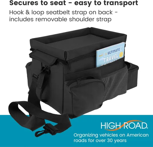 Miniatura 6 de High Road CarHop Organizador de Asiento Trasero para Niños y Organizador de Asiento de Pasajero para Adultos - Enfriador de Asiento de Carro