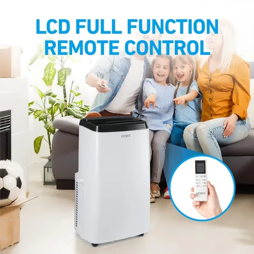 Miniatura 4 de Coby CBPAC815H Unidad de CA 4 en 1, calentador, deshumidificador y ventilador, 12,000 BTU Aire acondicionado portátil, blanco