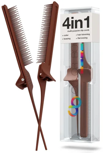 Miniatura 10 de ColorBow Peines de cola de rata, peine de burlas, peines de hierro plano para mujeres, peines de separación para trenzar el cabello, esenciales