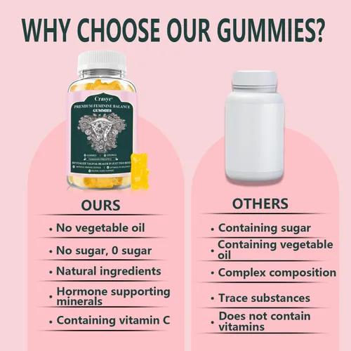 Miniatura 6 de Gomitas de equilibrio femenino prémium para el equilibrio de pH y salud vaginal, probióticos, piña hawaiana, gomitas femeninas para mujeres, área