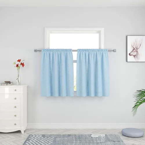 Miniatura 89 de UPOPO Cortinas de Niveles Beige Sobre Fregadero con Textura de Lino para Ventana de Cocina de 16 Pulgadas de Largo Caravana Privacidad Pequeñas