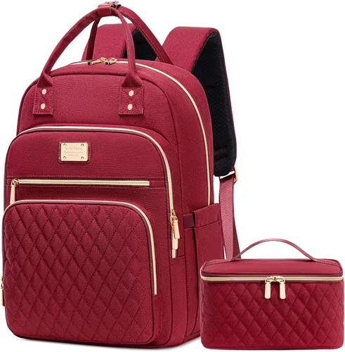 Miniatura 9 de Weitars Mochila de almuerzo para mujer, mochilas para laptop de 15.6 pulgadas, mochila de viaje para mujeres, mochila de trabajo, mochila