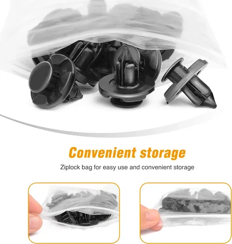 Miniatura 5 de GOOACC 100 piezas de remaches de sujeción de parachoques de repuesto OEM para Infiniti 1997-2012 Nissan 1998-2015# 01553-09321 Nylon 0.315 in