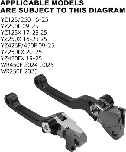 Miniatura 2 de Palancas de clutch de freno JFG RACING CNC para KTM Yamaha Honda Kawasaki Suzuki Husky, Negro