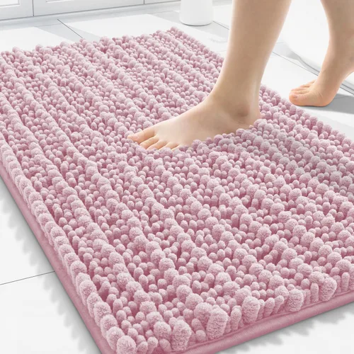Miniatura 310 de Smiry Alfombras de Baño 24x16 pulgadas, Alfombras de Baño de Chenilla Extra Suaves y Absorbentes, Respaldo de Goma Antideslizante, Lavable a Máquina