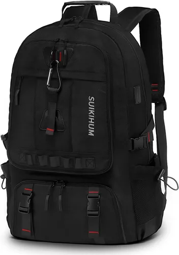 Mochila de viaje de 45 litros aprobada por la TSA con compartimento para zapatos y separación en seco y húmedo, bolsa para laptop de 18.4 pulgadas,