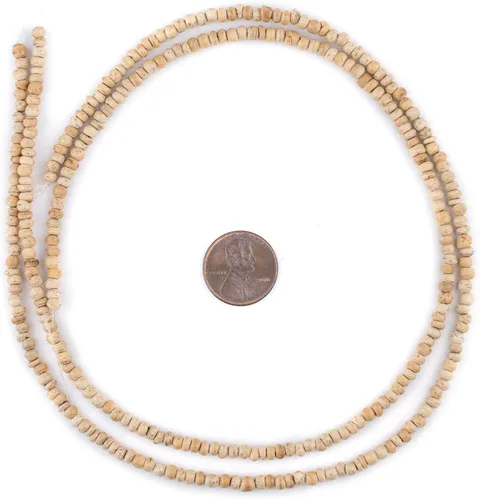 Miniatura 2 de TheBeadChest - Cuentas de concha de coco en crema (0.118-0.157 in)