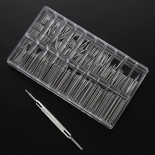 Miniatura 8 de NICERIO 400 piezas de correa de reloj profesional de acero inoxidable, barras de resorte con herramienta de reparación de removedor, 0.236 in