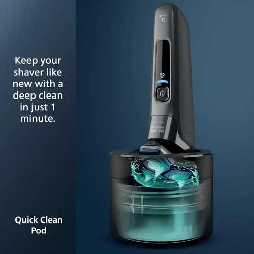 Miniatura 10 de Philips Norelco Shaver 7800, afeitadora eléctrica recargable en seco y húmedo con tecnología SenseIQ, cápsula de limpieza rápida, soporte de carga
