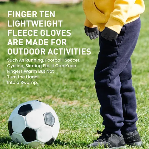 Miniatura 5 de FINGER TEN Guantes de invierno para pantalla táctil para niños y niñas, guantes térmicos para clima frío, guantes ligeros y cálidos para pantalla