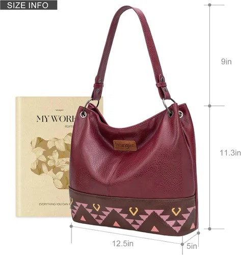 Miniatura 138 de Wrangler Hobo - Bolsas para mujer de cuero vegano con asa superior, bolsos de hombro y bolsos
