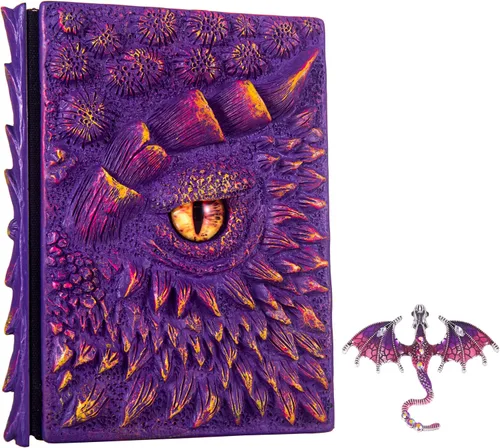 Miniatura 23 de Diario 3D en relieve de ojo de dragón en relieve, cuaderno grabado de resina, cuaderno Dnd para los amantes de los dragones, papel en blanco, bloc