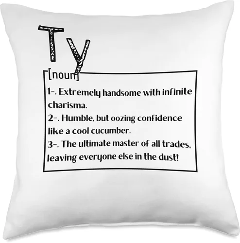 Miniatura 5 de Funny Custom Name Ty Husband Dad Men Nombre Ty Significado Definición Boy - Almohada personalizada con sarcasmo, 16 x 16, multicolor
