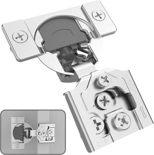 Miniatura 33 de Amerdeco Paquete de 6 pomos de gabinete de 1.3 pulgadas (1.260 in), níquel satinado cepillado para armarios de tocador y baño, ZH0001BSNK