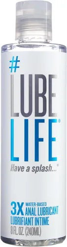 LubeLife 3X Lubricante Anal – Lubricante a Base de Agua Extra Grueso para Hombres, Mujeres y Parejas – Lubricante Personal No Pegajoso, Compatible