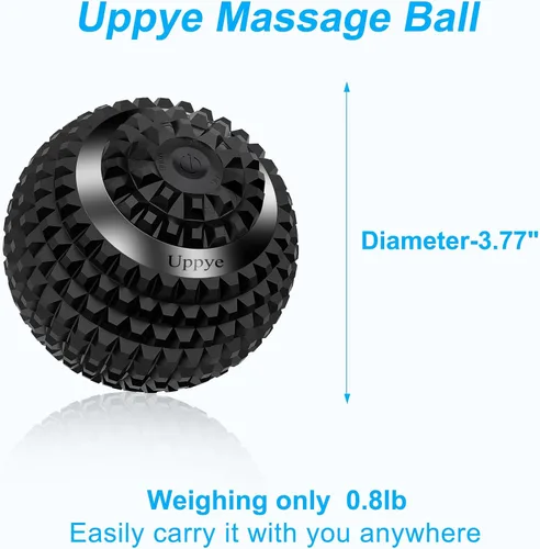 Miniatura 5 de Uppye Masajeador de bola vibratoria, bola de lacrosse de alta intensidad de 4 velocidades, pelota de movilidad para recuperación de entrenamiento