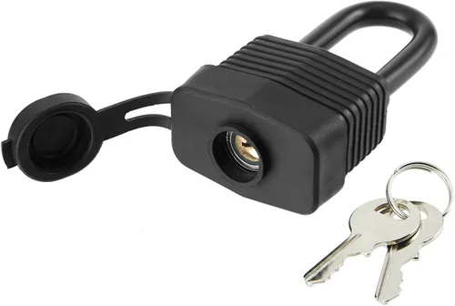 Miniatura 3 de SafiSwords Candados Impermeables con Llaves Iguales para Uso al Aire Libre, Candado Cubierto de Acero Laminado Resistente, 1-9/16 Pulgadas de Ancho