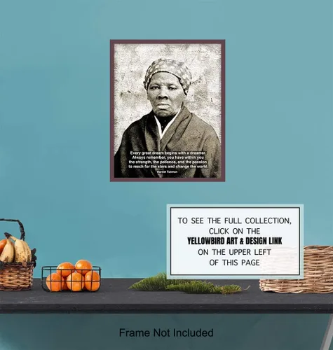 Miniatura 6 de Impresión artística negra de derechos civiles afroamericanos, cita motivacional de Harriet Tubman, decoración del hogar u oficina, regalo inspirador