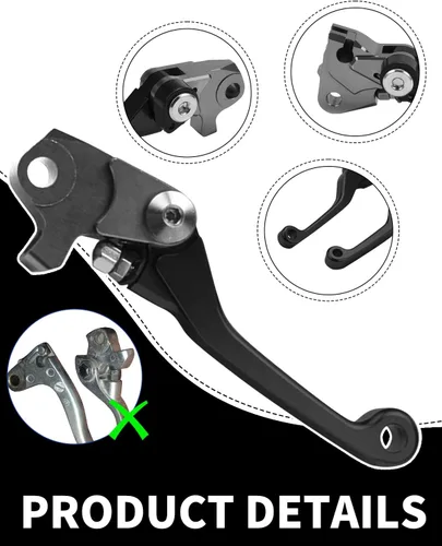 Miniatura 4 de Palancas de clutch de freno JFG RACING CNC para KTM Yamaha Honda Kawasaki Suzuki Husky, Negro