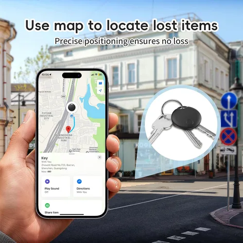 Miniatura 6 de RSH Etiqueta Rastreadora Aérea Paquete de 4 Rastreador de Equipaje Etiqueta Inteligente Funciona con Apple Find My, Localizador de Llaves Bluetooth