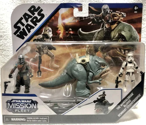 Star Wars Hasbro Mission Fleet Expedición Clase The Mandalorian, Blurrg, Remanente Stormtrooper Toys, Batalla del Yermo