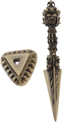 Miniatura 3 de Yiju Vajra de latón, ritual tibetano de 7 pulgadas