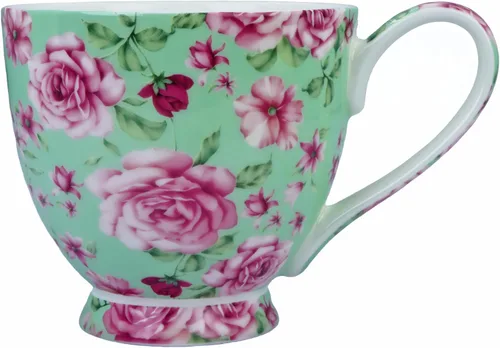 Miniatura 10 de Tazas de café de porcelana de hueso de 16oz para mujeres Tazas Flora Tazas de café y té Novedades Tazas de café para regalar a mujeres, mamá, amigas