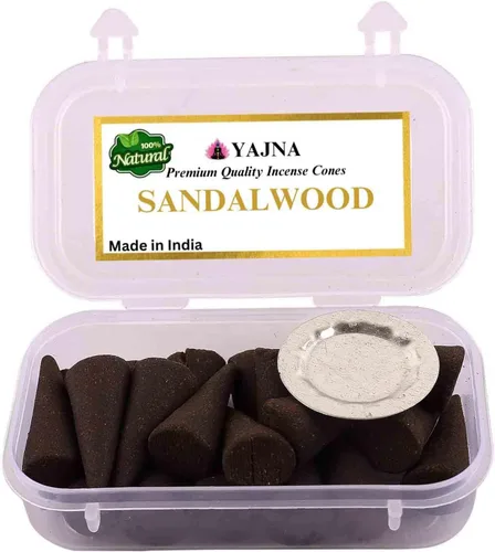 Miniatura 15 de Yajna Conos de incienso de olíbano y mirra 100% naturales hechos a mano sumergidos a mano orgánicos sin productos químicos para purificación