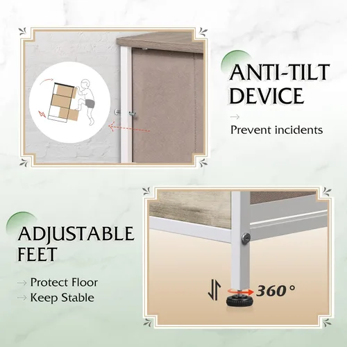 Miniatura 7 de WLIVE Cómoda de tela para dormitorio, cómoda alta con 8 cajones, torre de almacenamiento con contenedores de tela, cómodas dobles, cajonera