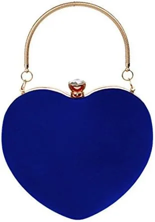 Mily - Bolso de mano con forma de corazón, bolso de hombro tipo mensajero, bolso de noche