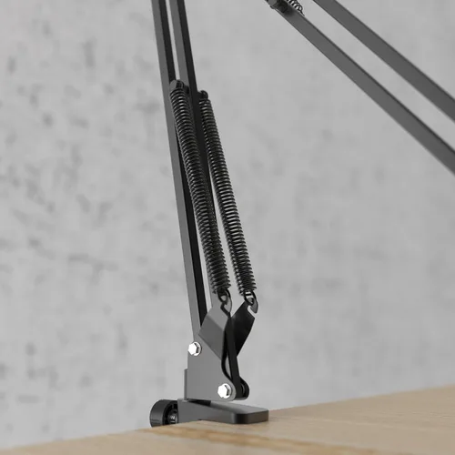 Miniatura 9 de Soporte de brazo para micrófono FIFINE; soporte de brazo de tijera con suspensión, con abrazadera de gran resistencia, adaptador de 3/8 a 5/8