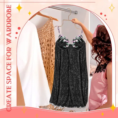 Miniatura 6 de Taiyin Colgador de bikini con forma de cuerpo Perchas de lencería de alambre para pantalla traje de baño traje de baño vestido deslizante Oro rosa