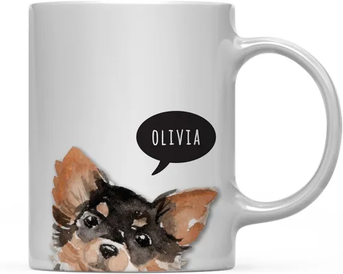 Miniatura 63 de Andaz Press Taza de café personalizada de 11 onzas para perro, Shih Tzu Shorter Haired Up Close, paquete de 1 Shih Tzu pelo más corto personalizado