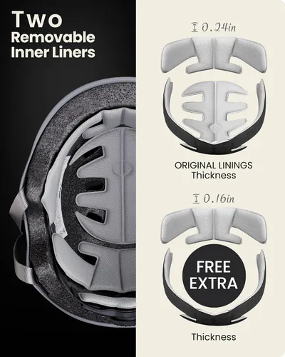 Miniatura 3 de OutdoorMaster - Casco de patineta y ciclismo, dos forros extraíbles, ventilación, para varios deportes, scooter, patinaje en línea, patinaje