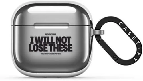 Miniatura 4 de CASETiFY Funda Mirror Airpods Pro (2.ª generación) con anillo, color negro Kingsnake
