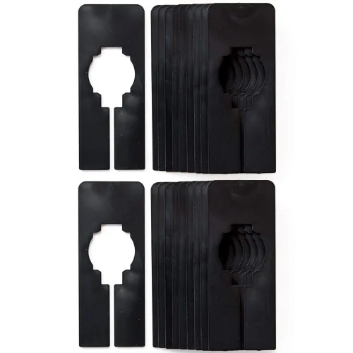 Miniatura 3 de NAHANCO QSDBBLANK20, Divisores rectangulares de tamaño de ropa, color negro, kit de 20