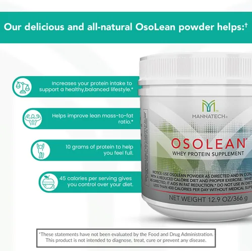 Miniatura 4 de Mannatech Proteína en polvo, OsoLean (bote) 12.9 oz